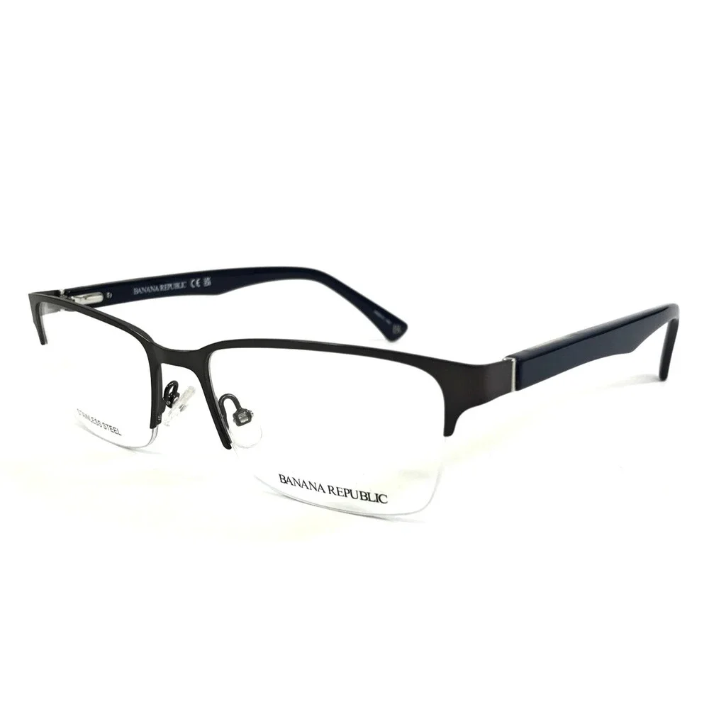 Banana Republic Eyeglasses Frames ANTON FRE Matte Gray Blue Rectangle 54-18-145